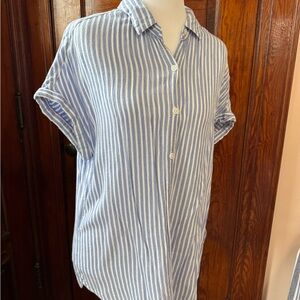 Beachlunchlounge Blue and White Striped Shirt